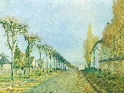 Alfred Sisley Weg der Maschine, bei Louveciennes oil painting reproduction